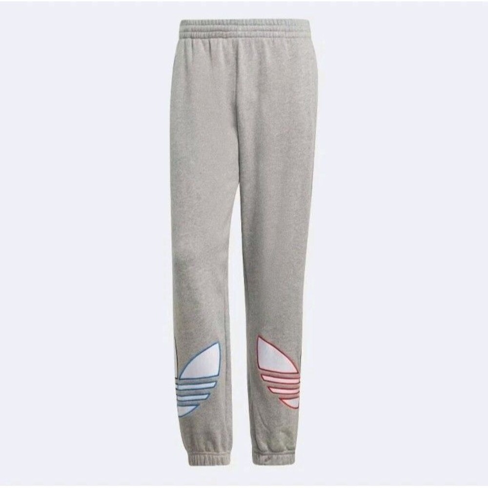 Adidas Mens Adicolor Sweatpants Jogger Trefoils Logo Pants size L Gray